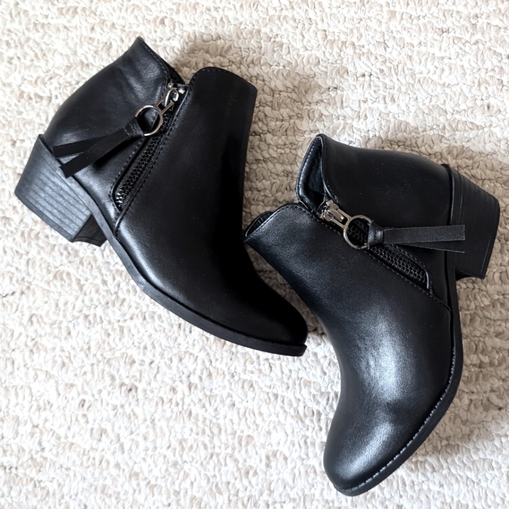 Black heeled ankle boots